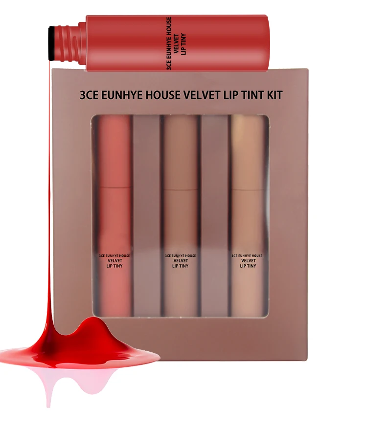 

3CE Eunhye House Waterproof Liquid Lip Gloss Set Lip Cosmetics Lip Tint Moisturizer Lipgloss Long-lasting Lip Makeup For Daily