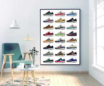 

A Visual Compendium of Sneakers canvas poster Wall Decor No frame