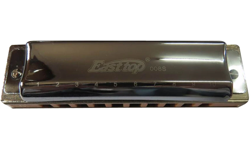 Silver Key-A EASTTOP T008S Гармоника 10 отверстий арфа Рихтер гармоника хорошего качества - Цвет: Silver Key-A