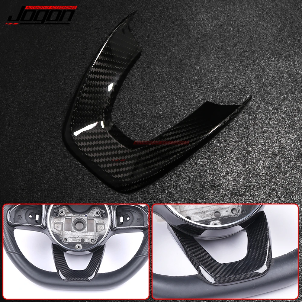 

For Mercedes Benz CLA Class C118 CLA180 CLA200 2020 2021 Real Carbon Fiber Car Inner Steering Wheel Button U Frame Trim Sticker