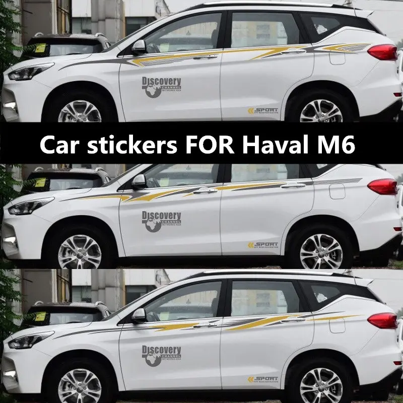 

Car stickers FOR Haval M6 Appearance modification stickers Haval M6 sports body color strips Decorative decals
