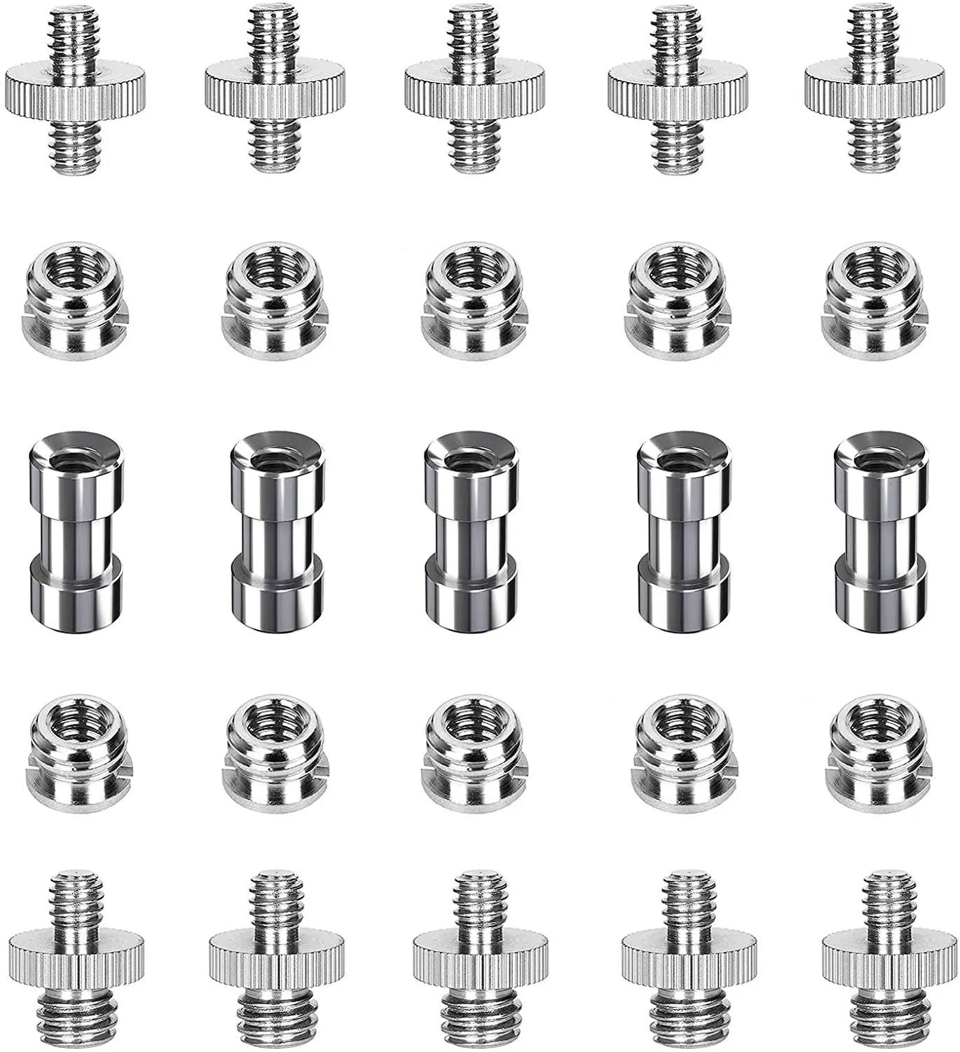 21 Pieces Sunmns 1/4 inch and 3/8 inch Converter Threaded Screws Adapter Mount Set for Camera/Tripod/ Monopod/Ballhead/ Light Stand/Shoulder Rig 21 Pieces Sunmns 1/4 inch and 3/8 inch Converter Threaded Screws Adapter Mount Set for Camera/Tripod/ Monopod/Ballhead/ Light Stand/Shoulder Rig