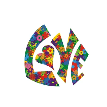 

Funny Love Flower Power Car Sticker Automobiles Motorcycles Exterior Accessories Reflective Vinyl Decals for Honda Lada Bmw Audi