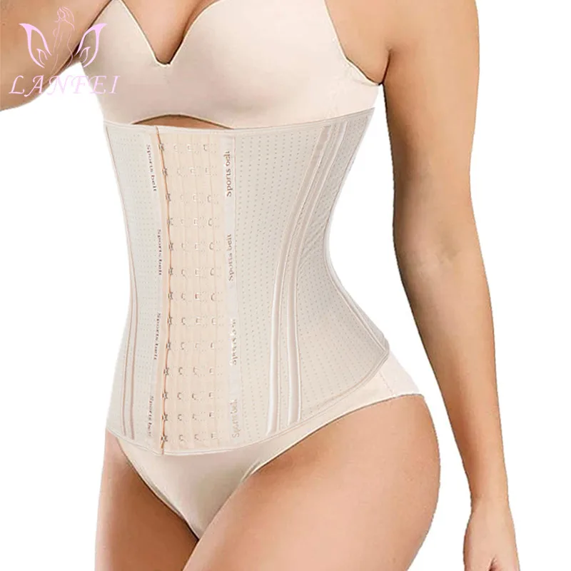 LANFEI Waist Trainer Belt Women Belly Modeling Strap Fajas Firm Slimming Belts Waist Cinchers Weight Loss Sauna Belt honeylove shapewear