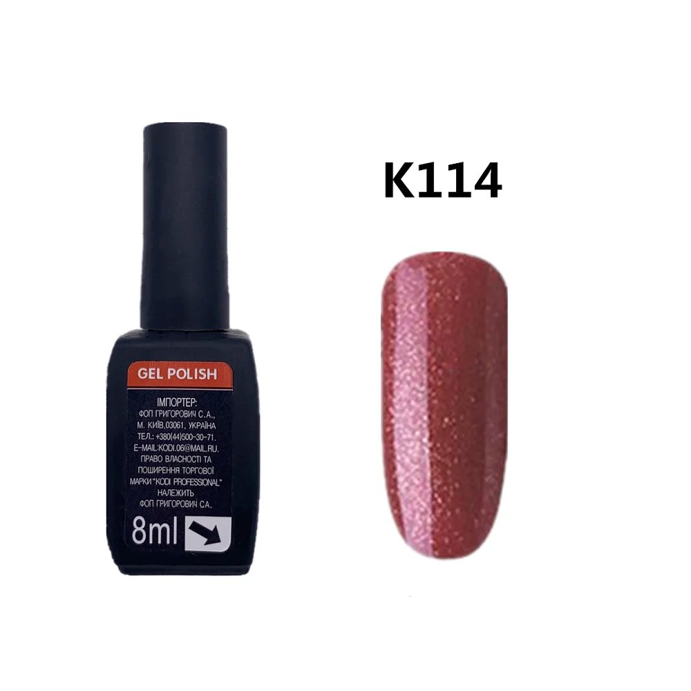 K114 KODI гель 8 мл Гель-лак для ногтей DIY дизайн профессиональный УФ светодиодный лак для ногтей красного цвета Гибридный долговечный гель - Цвет: K114