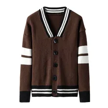 JAYCOSIN осенне-зимний вязаный свитер, мужской кардиган, повседневный джемпер, Мужская трикотажная одежда в Корейском стиле, куртка больших размеров