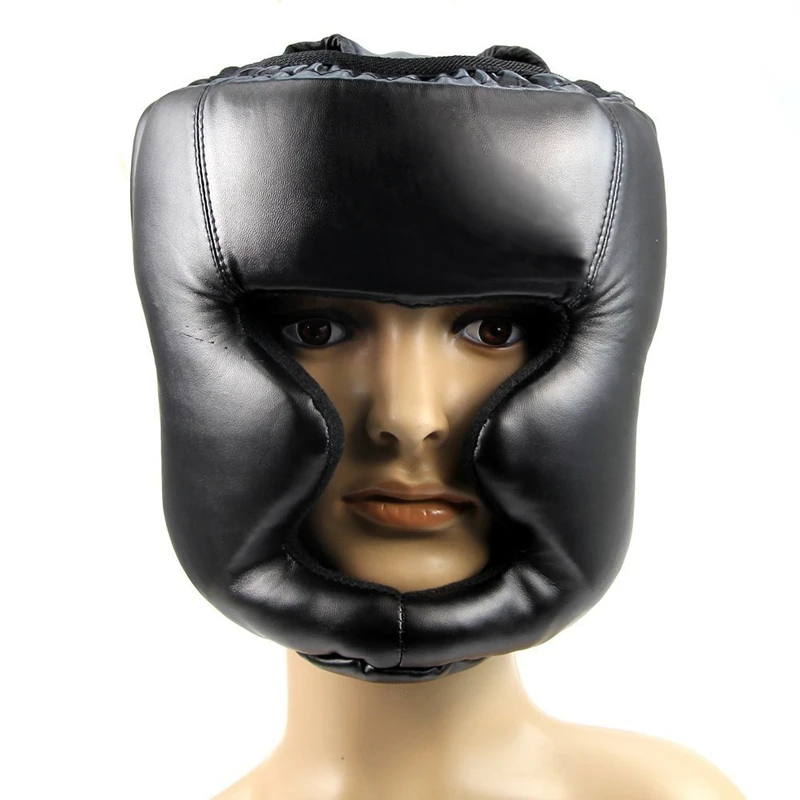 Черный Хороший шлем для тренировки головы, защита для кикбоксинга