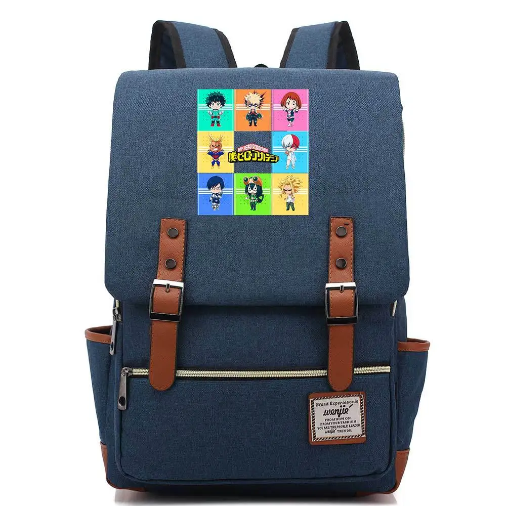 My Hero Academy элегантные брезентовые школьные рюкзаки Bookbag аниме женский милый рюкзак большой дорожный рюкзак мужской нейлоновый рюкзак для ноутбука