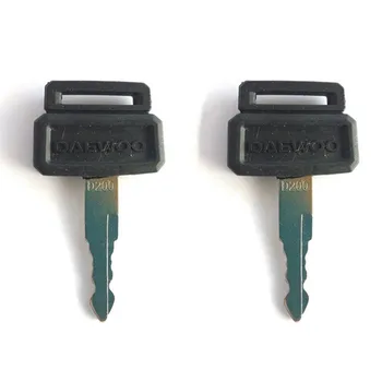 

2Pc For Daewoo Doosan Excavator Heavy Equipment Ignition Key W/ Logo D200
