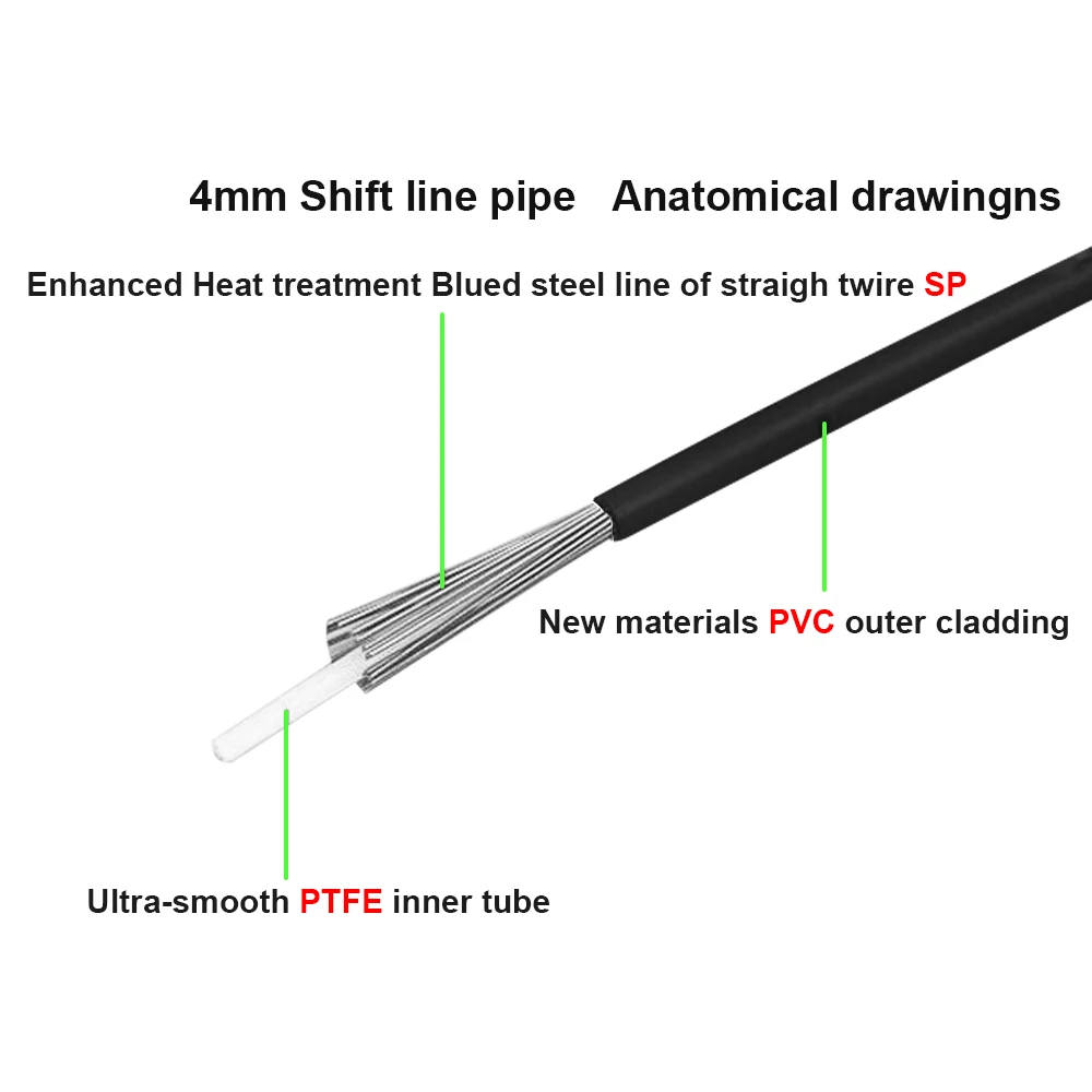 Bicycle Brake Shifting Cable Housing 3 Meters 4mm 5mm For MTB Road Bike