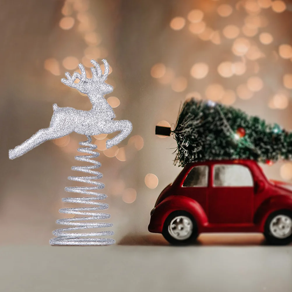 Adora 2pcs Décorations d'arbre de Noël Adorable Elk Sapin de Noël Topper Porenment 