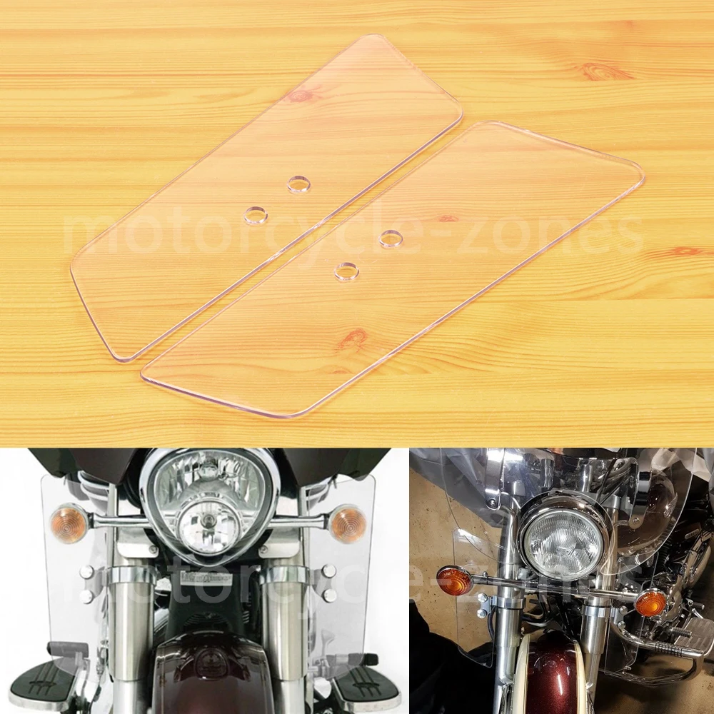 Прозрачный мотоцикл ветер вилка воздушные дефлекторы для Honda VT1100C2 Kawasaki VN1500E Yamaha