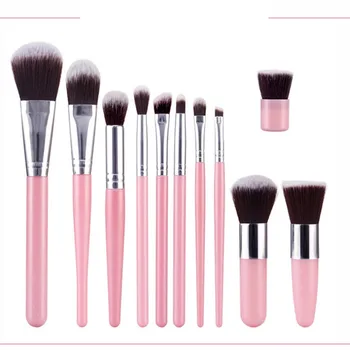 

MAANGE 11pcs/set Makeup Brush Sets Blush Foundation Powder Brush Cosmetic Beauty Tool 9 colors Round Head