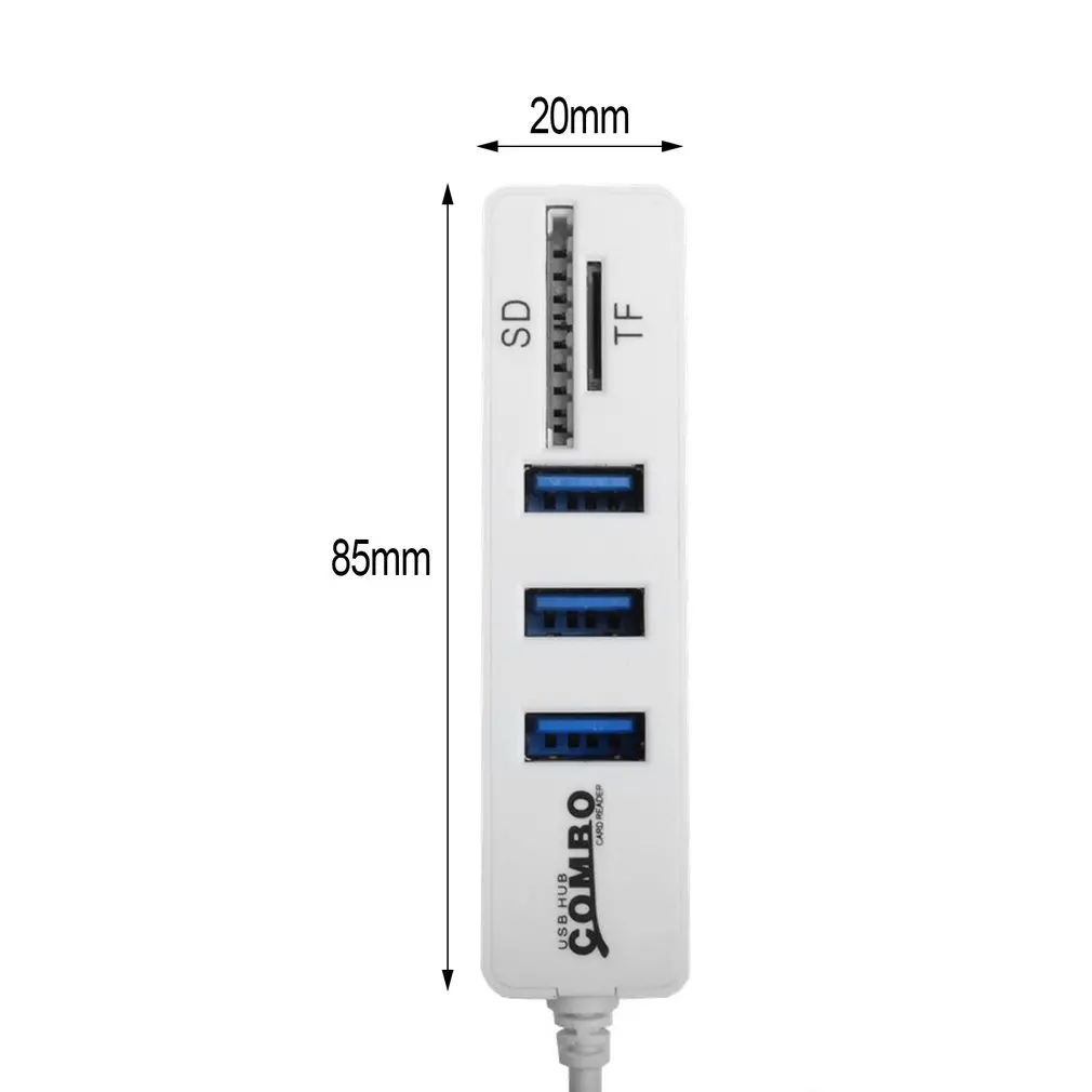 Комбо 3 порта Высокоскоростной USB 2 0 концентратор сплиттер Мульти комбо в 1 SD/TF