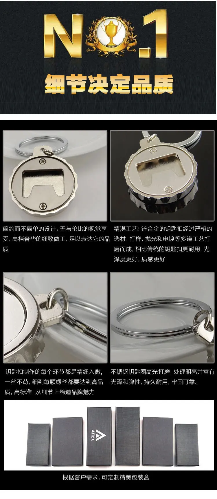 Creative Circle Blank Cap Keychain Metal Men Car Key Chain Customization Logo Small Gifts Wholesale