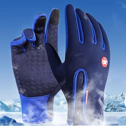 Waterproof Winter Warm Thermal Ski Gloves Men Women Full Finger Touch Screen Heated Motorcycle Cycling Hiking Fishing Bike S-XXL
