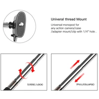 Selfie Stick Self-timer Artifact Handheld Telescopic Bracket Adapter Edge Monopod Selfie Stick For Gopro Action Camera - Image 6