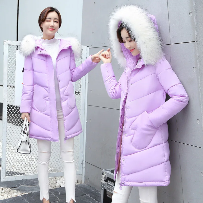 

2019 Korean-style Students Coat South Korea Cotton-padded Clothes Women's Mid-length Cotton-padded Jacket Winter Large Size Warm