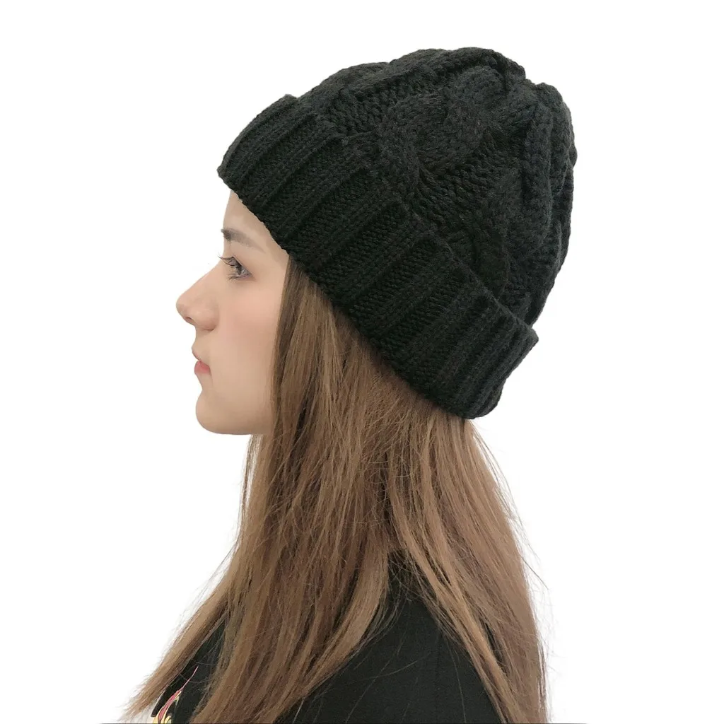 Зимняя шапка с двумя плюшевыми помпонами для девочек Вязаная Шапка бини