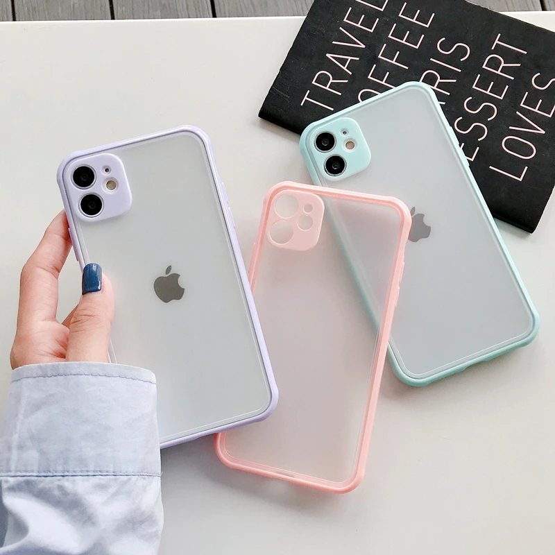 2 in 1 PC+TPU Phone Case on iphone 12 Pro 12 mini 11 Max Simple lens protection Cover For iphone 11 X XS Max XR Shockproof Cases best iphone 13 mini case