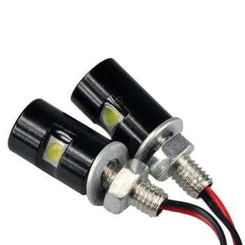 

Universal 12V 2pcs 6000~7000K White LED License Plate Screw Bolt Light Bulb 12V For Motorcycle ATV UTV Waterproof