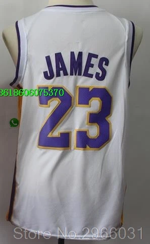 for men A+++ Качественная мужская одежда для взрослых#23 LeBron James 0 Kyle Kuzma 2 Lonzo Ball 14 Brandon Ingram Jersey Los Angeles - Цвет: for men