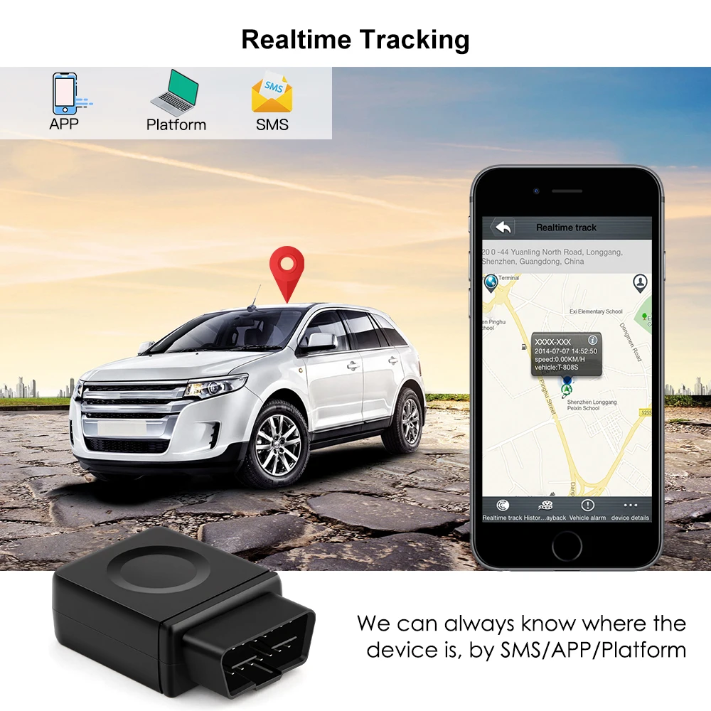 GPS Трекер OBD 4G автомобильный трекер устройство отслеживания в реальном времени