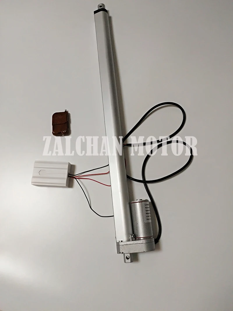 

25-450mm stroke linear actuator with 1000N force 10mm/s speed, optional 12v and 24v remote controller
