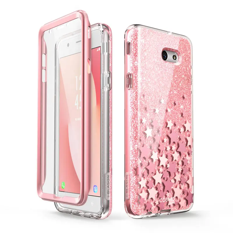 

For Samsung Galaxy J7 Case 2017 Release (SM-J727) i-Blason Cosmo Full-Body Glitter Bumper Cover With Built-in Screen Protector