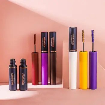 

3D Colorful Mascara Waterproof Fast Dry Eyelashes Curling Lengthening Makeup Eye Lashes Blue yellow Red brown White Ink Mascara