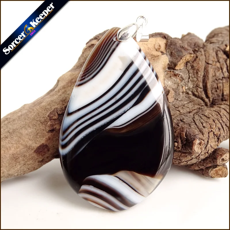 

Fashion Women Man Necklace Pendant Big Natural Botswana Agates Stone Pendant Slide Healing Crystals for Jewelry Making AA684