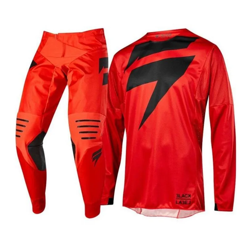 MX 3 Отсутствие основной линии красная игровая футболка брюки для взрослых оборудование для мотокросса Комплект Джерси+ брюки гоночный механизм комбинация