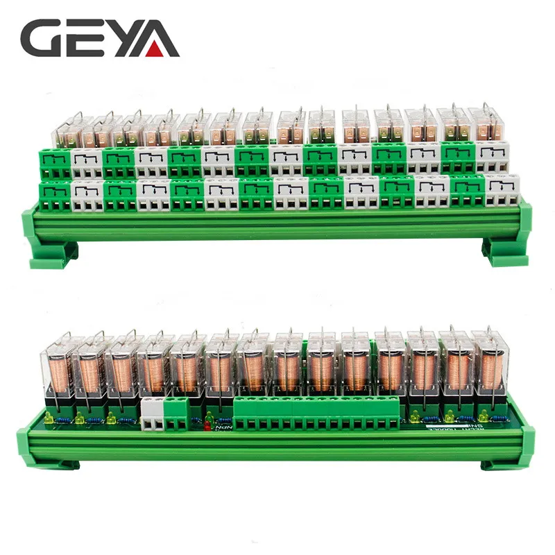 GEYA 2NG2R DPDT реле 14 канальный релейный модуль 2NO 2NC Omron Реле PLC 12 в 24 В AC DC