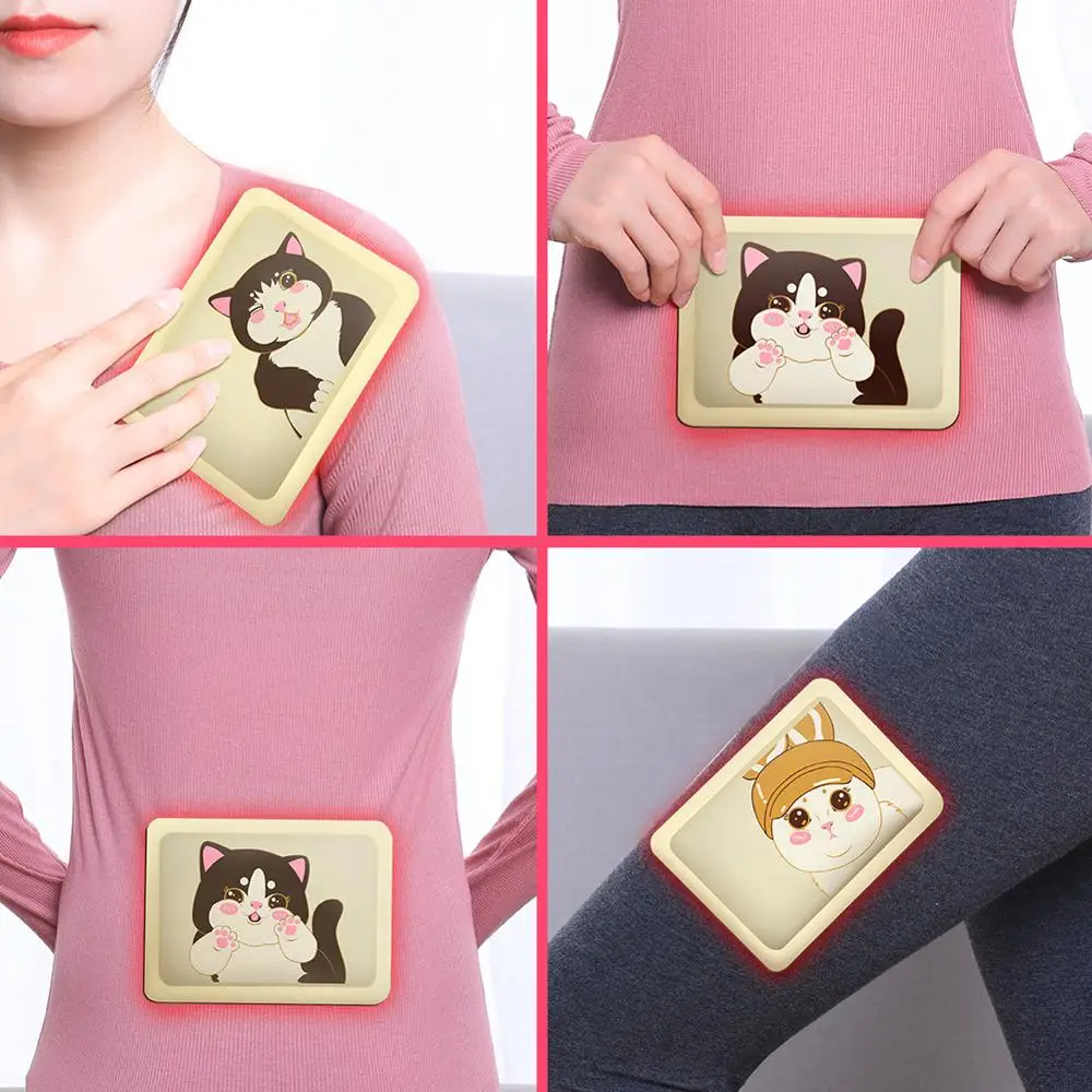 

Body Warmers Stick Adhesive Body Heat Patches Cartoon Cat Dog Self-Heating Foot Warmer Pad Long Lasting 12 Hours 10pcs/Bag
