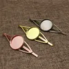 Copper for 20mm Round cabochons Hairpins Blank settings Hair Snap Clips Base Tray Diy  accessories Length:65mm 10pcs K05248 ► Photo 3/5