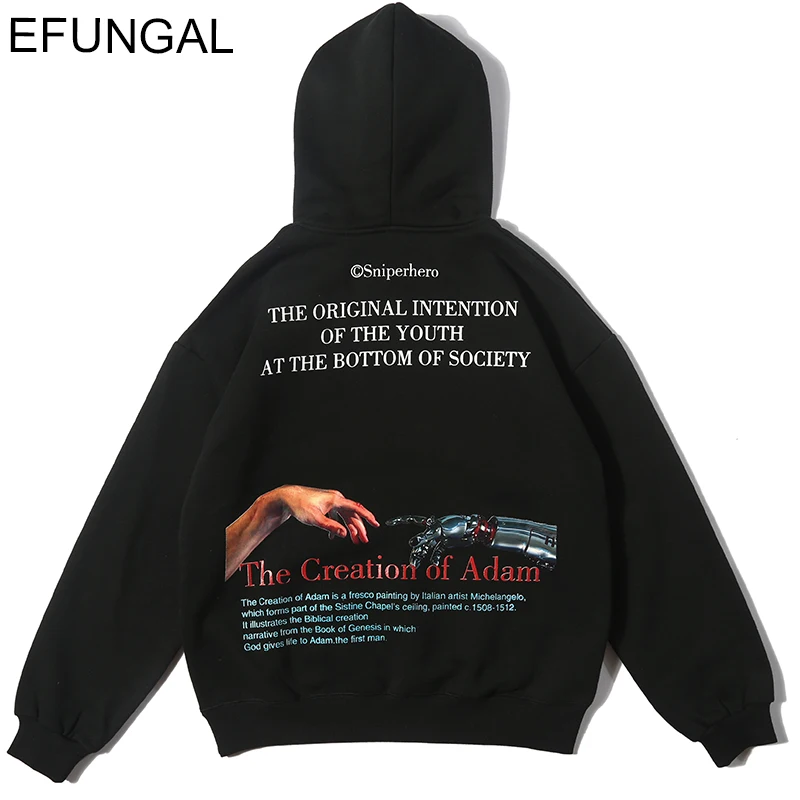 

EFUNGAL Creative Pattern 3d Print Fleece Hoodie Men 2019 Winter Thick Hoodies Sweatshirts Hip Hop Pullover Hoodies Sweatshirts