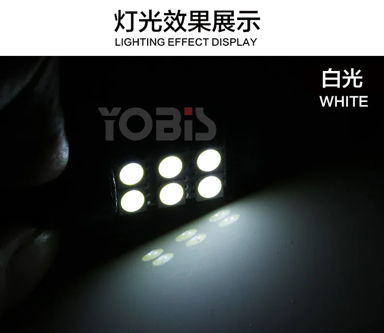 Отличная 'High T10 5050 Три чипа 6SMD неполярный Автомобильный светодиодный лампочка/ширина лампы/багажник свет