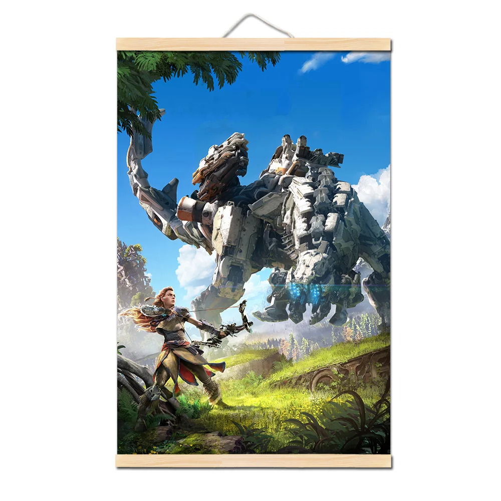 38 Horizon Zero Dawn HD игра плакат на печать на холсте Современная Настенная декоративная уникальный подарок твердая древесина висячая прокрутка живопись для дома - Цвет: 38