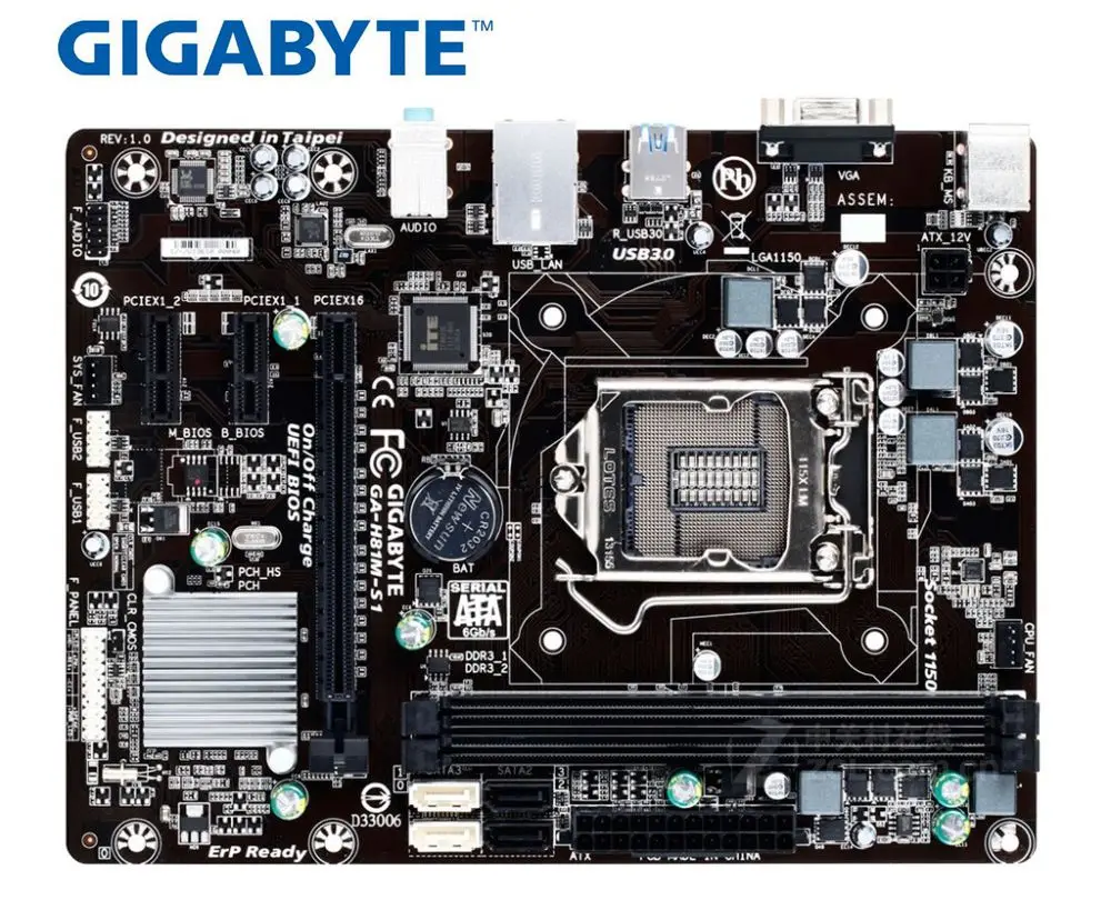 Gigabyte GA-H81M-S1 оригинальная материнская плата LGA 1150 DDR3 16 Гб USB3.0 I3 I5 I7 H81M-S1 H81used рабочего Материнская плата ПК