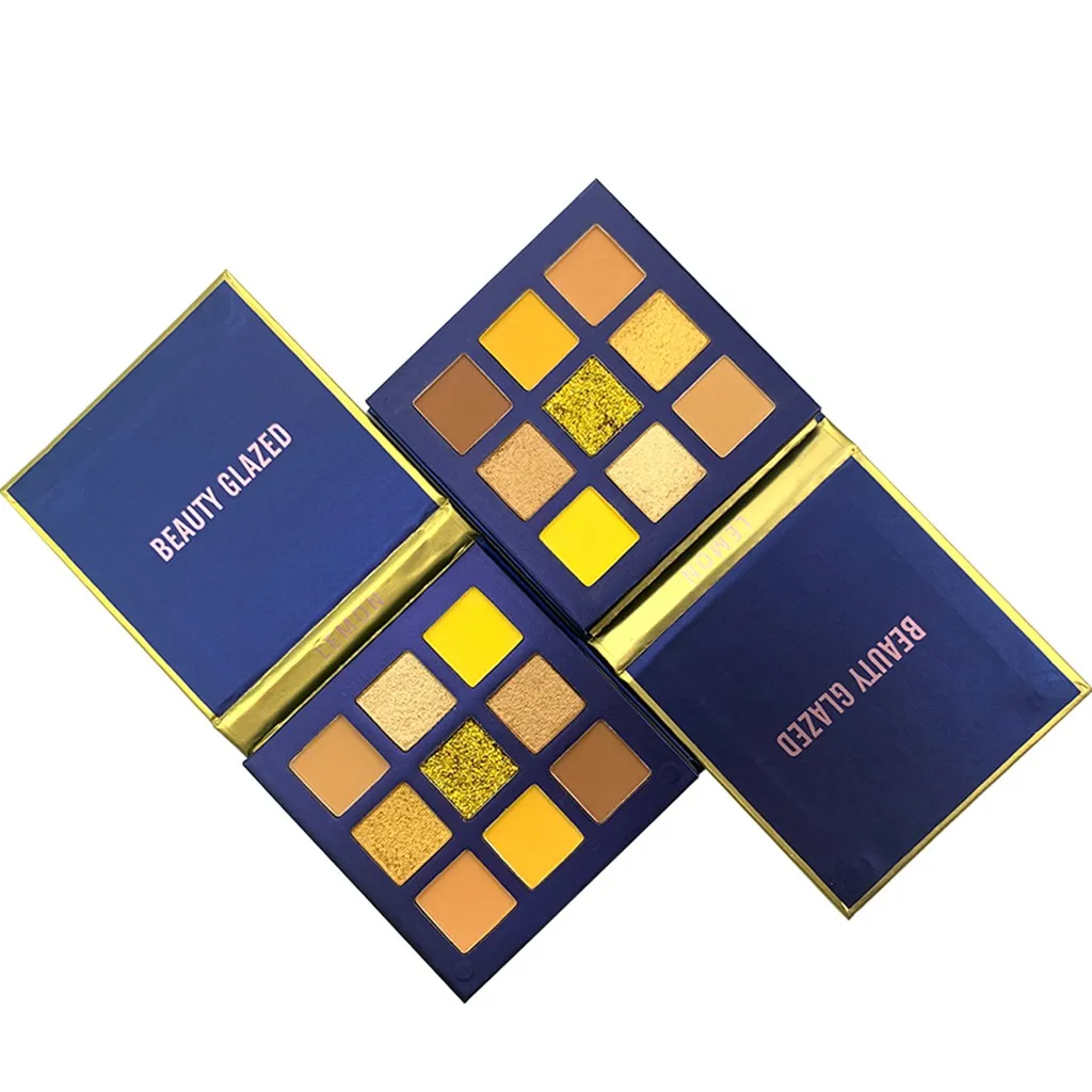 women waterproof not blooming cosmetics 9 color high gloss pearl matte eyeshadow silhouette high light professional makeup