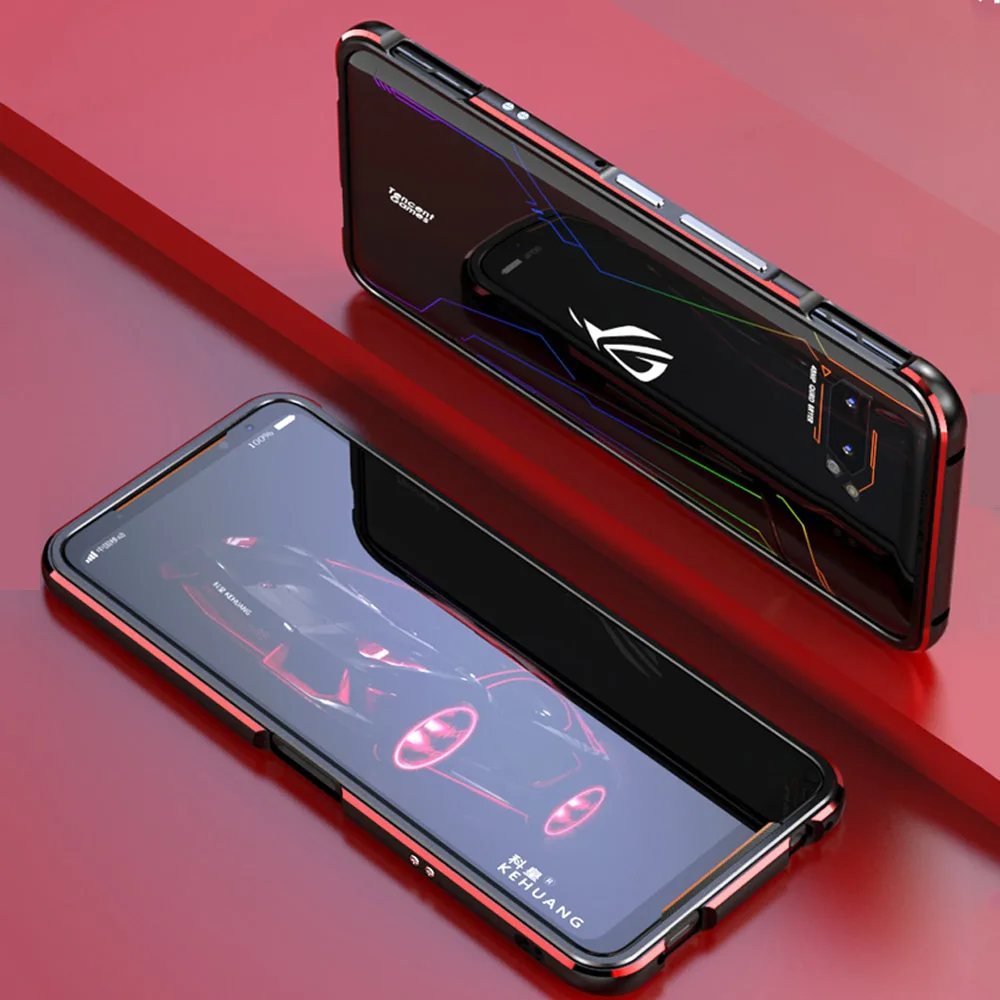 

For Asus Rog 2 ZS660KL case Original double color Aluminum bumper protector case for Asus Rog phone 2 case Metal frame cover