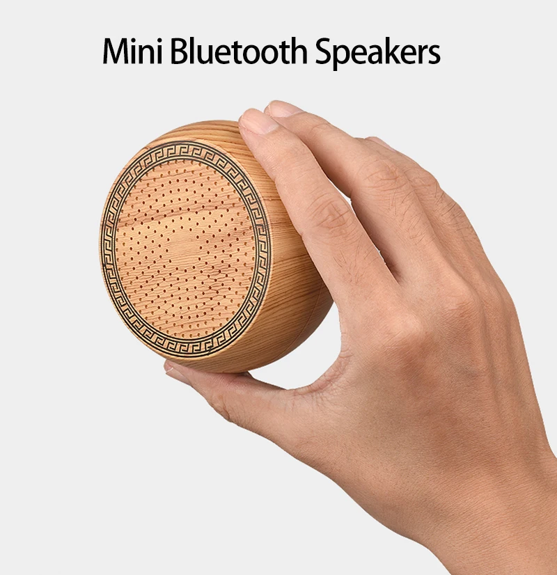 Портативный деревянный Bluetooth динамик с функцией громкой связи мини ручной работы