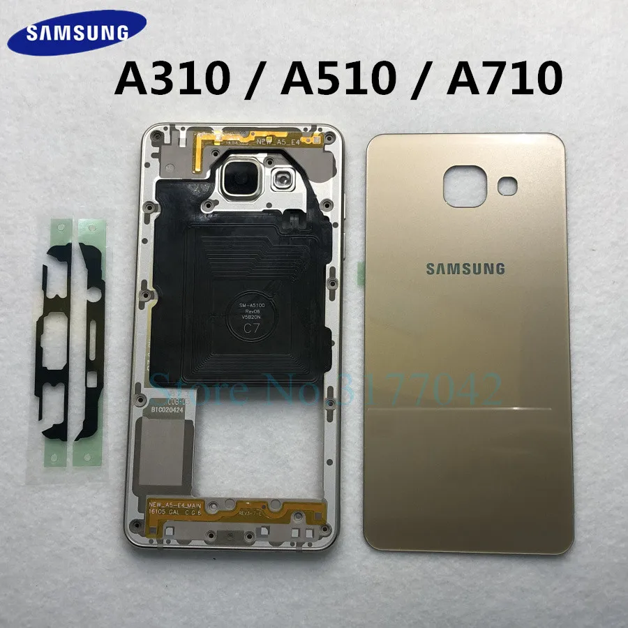 Для Samsung Galaxy A5 A3 A7 2016 A510F A310F A710F полный корпус средняя рамка задняя крышка батареи