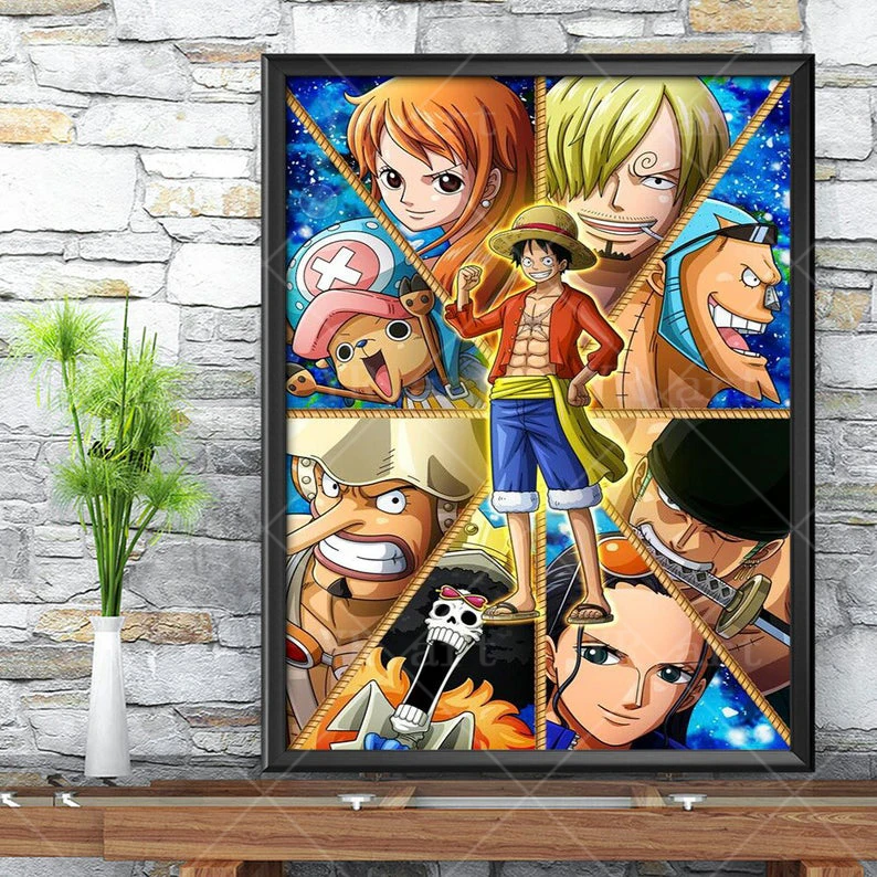 Anime Poster One Piece Luffy Pictures Modern Mural Wall Art Canvas Painting Child Bedroom Decoration Prints Home Decor Cuadros