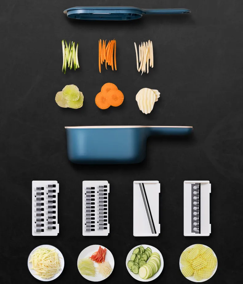 Кухонный измельчитель для овощей, приспособления для резки, инструменты для приготовления пищи, фруктовая терка для салата, лук, картофель, мандолина, принадлежности для резки