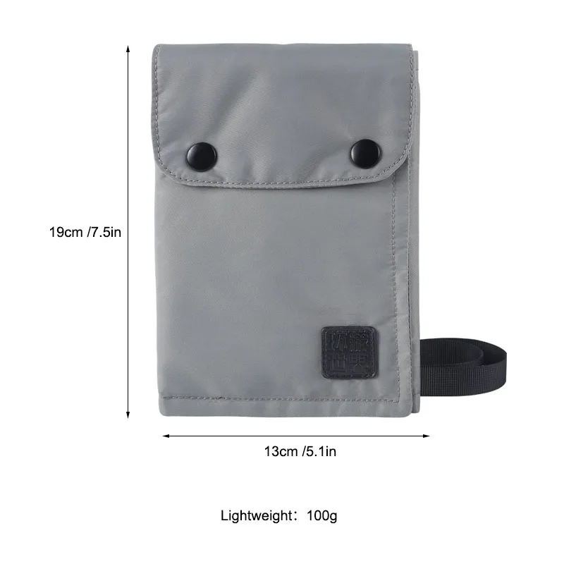 Unisex Travel Neck Passport Holder Pouch Wallet with RFID Blocking Credit Card ID Holder Storage Clutch Multifunction Money Bag (2)