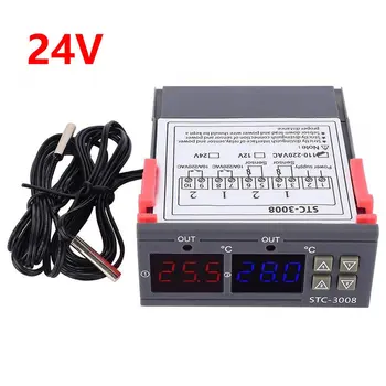 

STC-3008 Dual LED Probe Temperature Controller Thermostat Temperature Control Meter with LED Display ONLENY