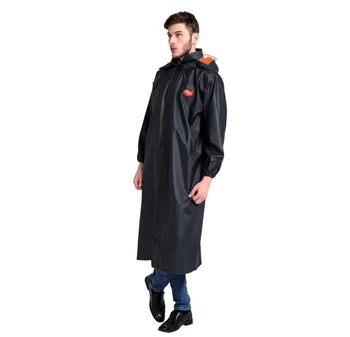 

Black Windbreaker Waterproof Raincoat Women Adult Riding Hiking Long Rain Coat Thickened Men Rain Poncho Jacket Impermeable Gift