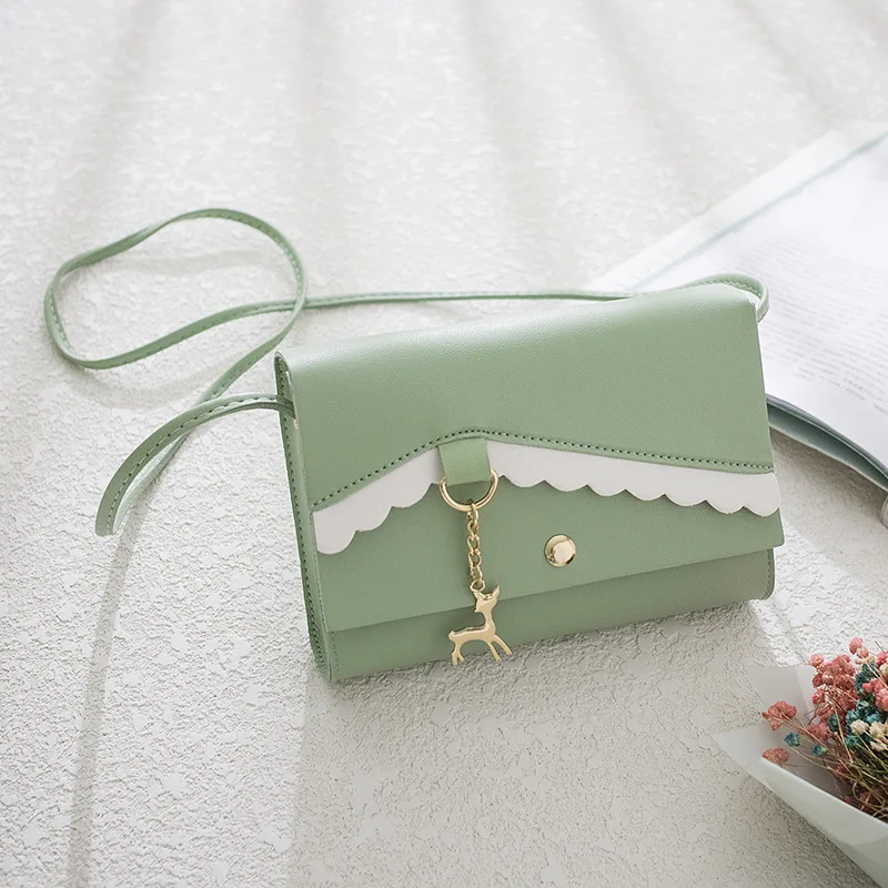 

2019 New Style Korean-style Deer Bag Mini Square Sling Bag Mobile Phone Coin Pocket Versatile Bag Cool GIRL'S Shoulder WOMEN'S B