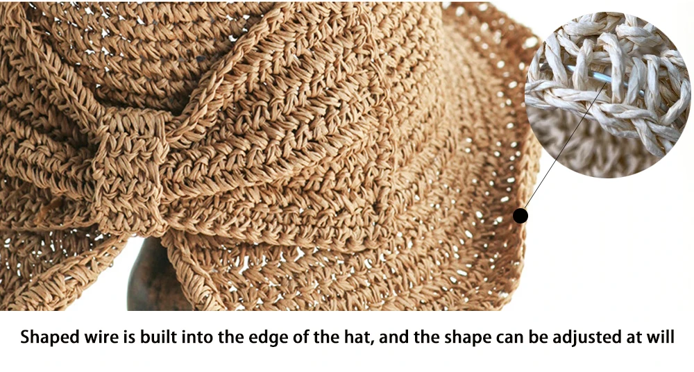 Bow Sun Hat Crochet  Straw Bucket Hat Fisherman Beach Caps For Women Summer 2021New ladies bucket hat